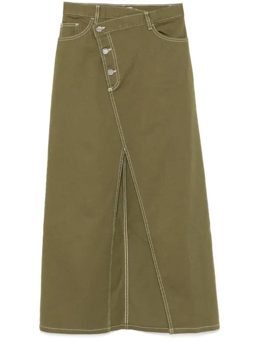 Baum und Pferdgarten, 44, Sphagnum/Brown, Women’s Maxi Denim Skirt